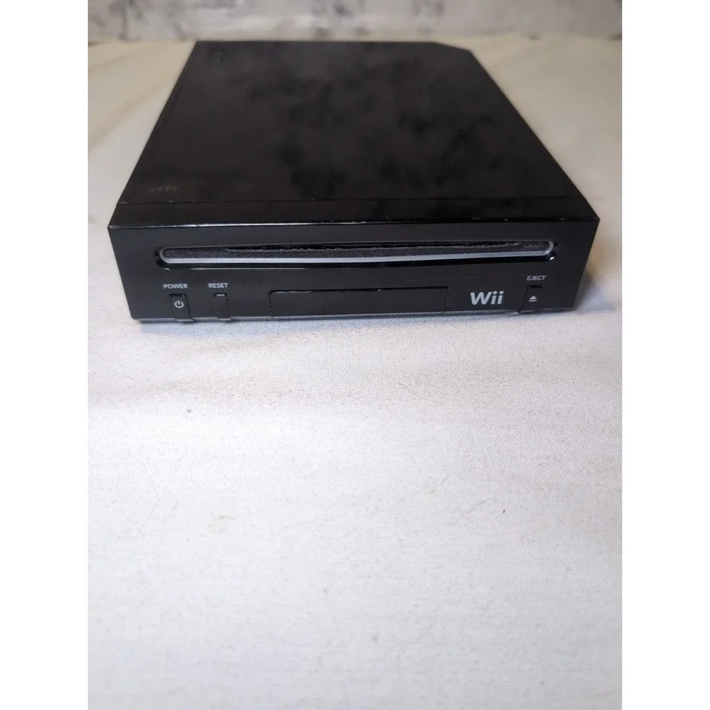 Nintendo Wii RVL-101 Black Video Game Console W/ Controllers & Cords WORKS